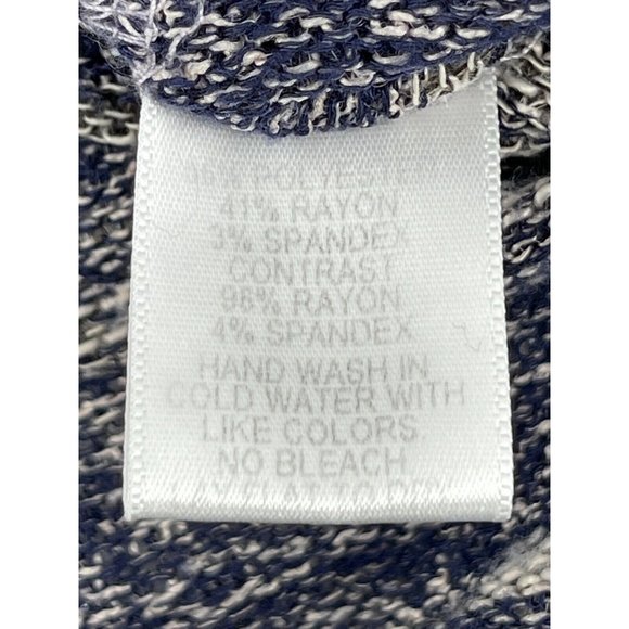 Harlowe & Graham Women's Gray Striped Loose Knit Long Sleeve Tunic Sweater Med - Picture 7 of 10